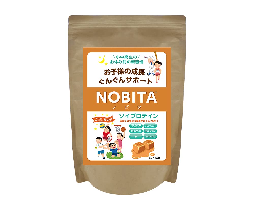 Qoo10最安値挑戦 Spazio(スパッツィオ) NOBITA(ノビタ)ソイプロテイン キャラメル味 FD-0002