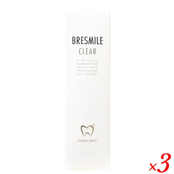 ブレスマイルクリア 60g ３本セット 医薬部外品 歯磨き粉 ホワイトニング 歯