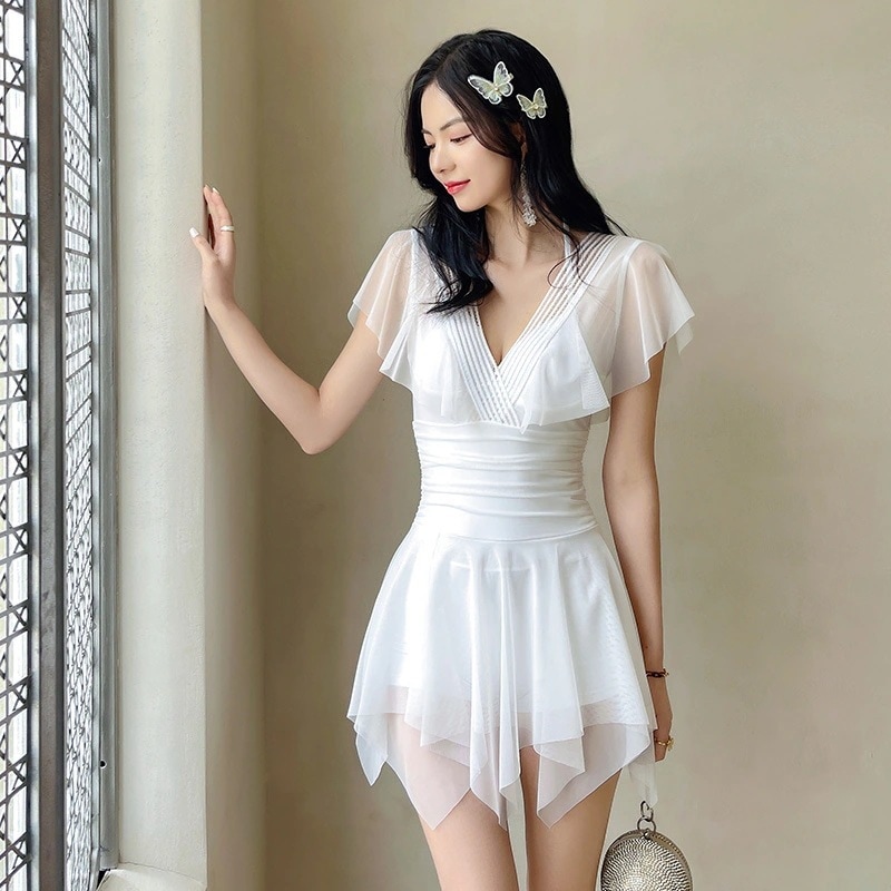 【SW.上品】 ワンピース水着 レース レディース 水着 温泉 体型カバー キレイ セクシー ビキニ 水陸両用 ラッシュガード 体型カバー 日焼け止め メガ割30%までに制限