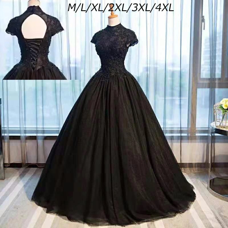 今だけ！上品 ウエディングドレス カラードレス 演奏会用ドレス ロングドレス ブラック 大人 黒 発表会ドレス 舞台ドレス スタンドカラー フォマールドレス コンサート ステージ衣装 結婚式 二次会