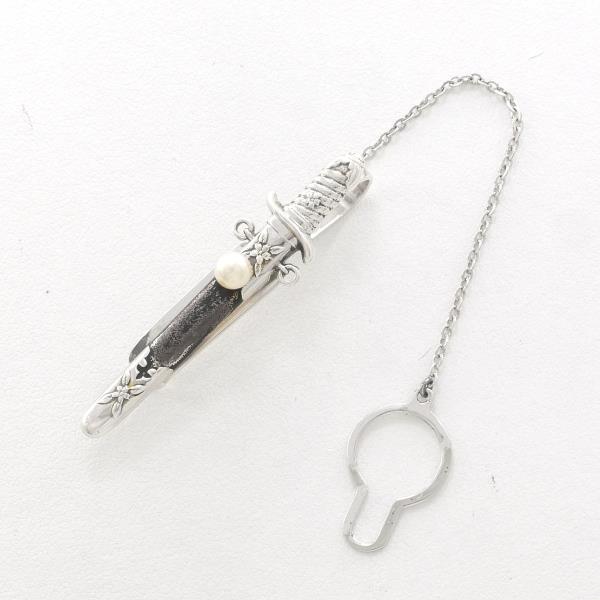 田崎真珠 シルバー タイピン パール 約4mm 総重量約5.2g ジュエリー 中古