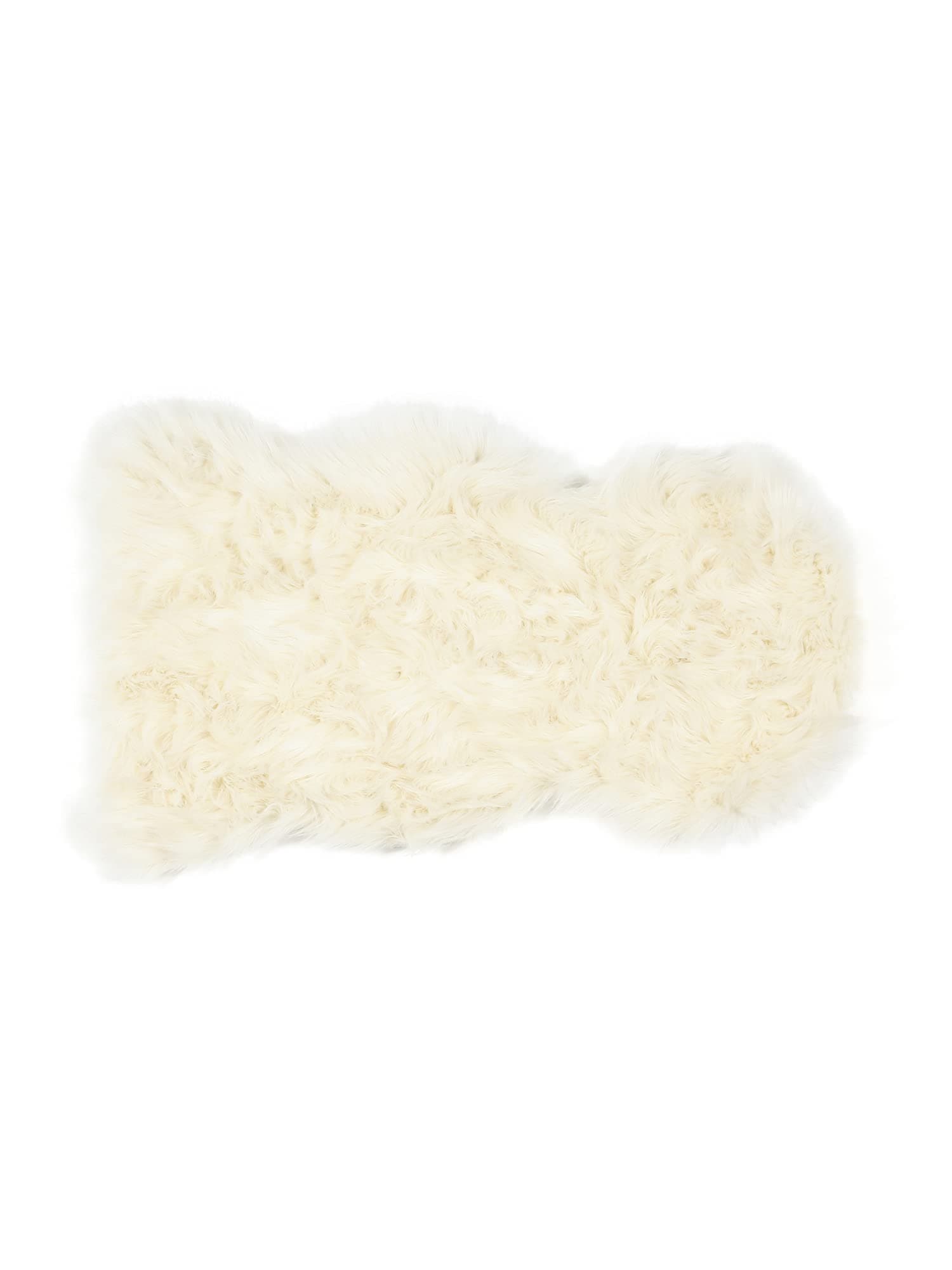 Francfranc フランフラン ファーモ ラグ S ホワイト 90×50cm 床暖房対応 こたつ対応 ふわふわ フェイクファー ムートン調