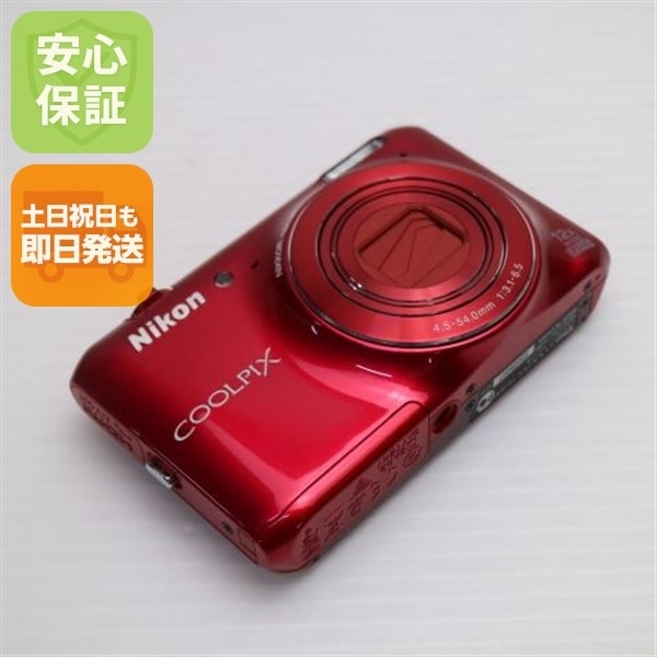 新品同様 COOLPIX S6400 グロッシーレッド デジカメ Nikon 156