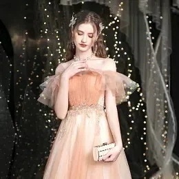 女性の身体のラインをしく魅せ!ウェディングドレス二次会ドレスカラードレスフリルウェディングロング丈ドレスAライン結婚式ドレス花嫁ドレス二次会編み上げ海外ウエディング演奏会/結婚式/披露宴カラードレス3