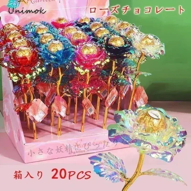 6/11PCS ローズ チョコレート ブーケ キャンディ 七夕 バレンタイン イベント 彼氏彼女 誕生日 プチギフト 誕生日プレゼント