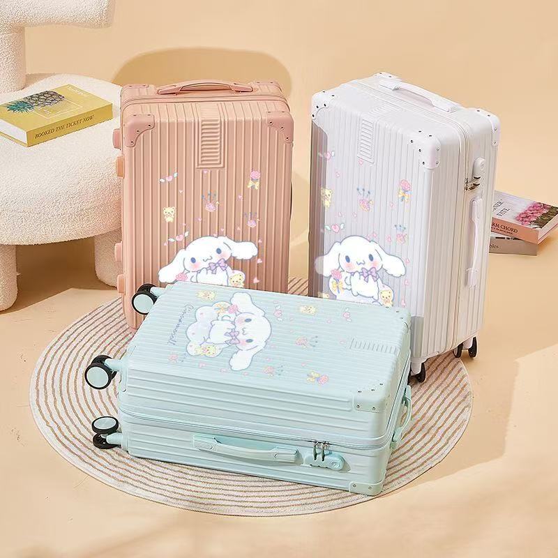 2025新品可愛いキャリーバッグ 2025シナモロール スーツケース 超軽量修学旅行パスワードボックス韓国 レトロなキャラクタープリントのスーツケース機内持ち込み 学生ギフトキャリーバッグ