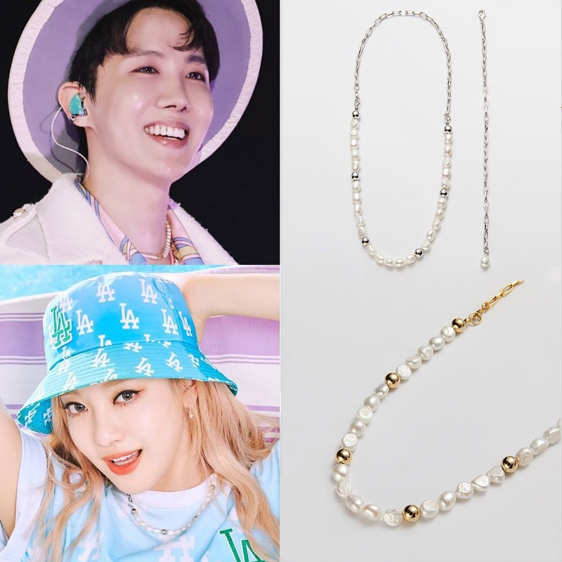 BTS J-HOPE AESPAニンニン キヒョン ウッズ着用/マルチプル カスタム パール ネクリス(2color)