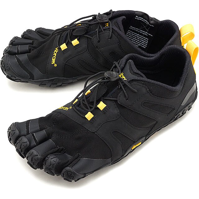 メンズ Vトレイル2.0 M V-Trail 2.0 5本指 トレイルランニングシューズ トレラン Black/Yellow ブラック系 [19M7601]