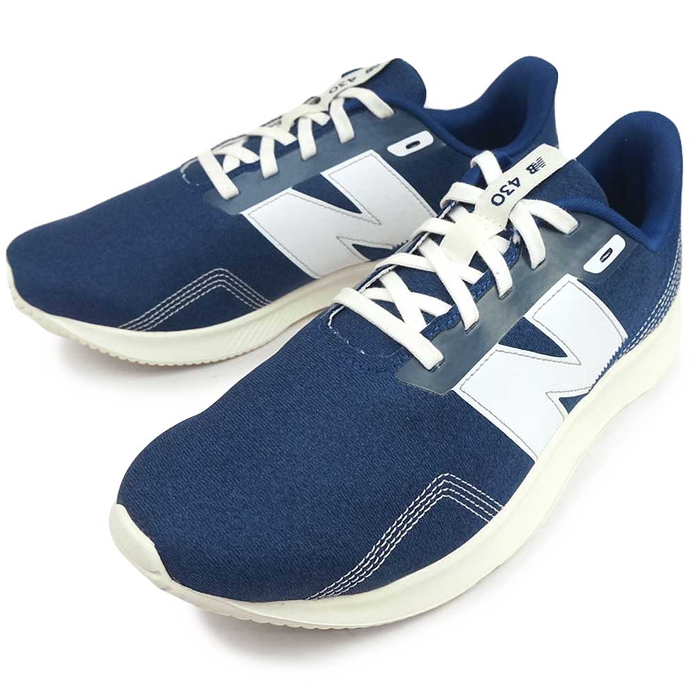 ME430 RB3 ブルー 軽量 幅広 ロゴ メンズ スニーカー