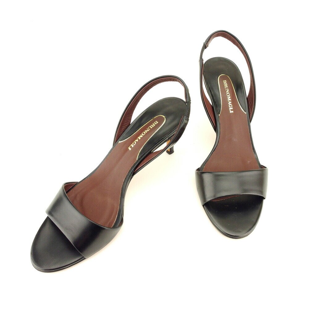 サンダル シューズ 靴 #38ハーフ ブラック　ブラウン 中古