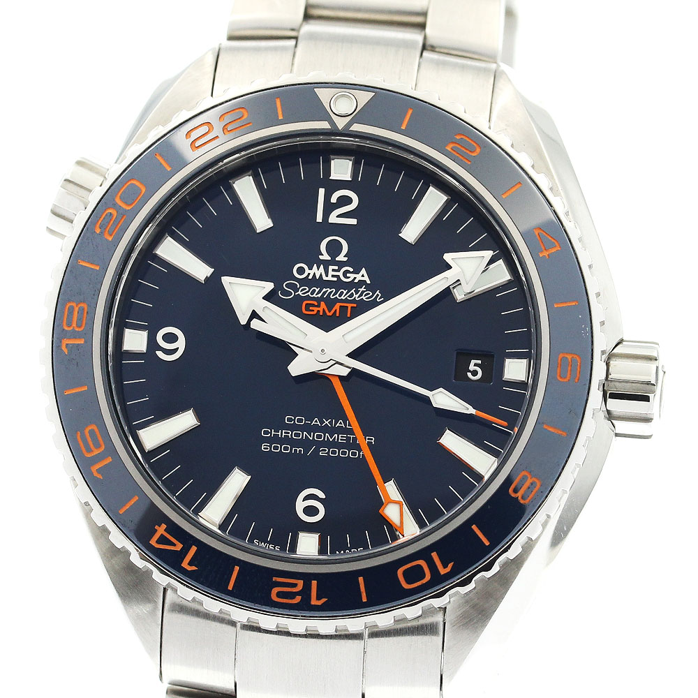オメガ OMEGA 232.30.44.22.03.001 プラネットオーシャン グッドプラネット GMT 自動巻き メンズ 良品 保証書付き_886713【中古】 285,390円