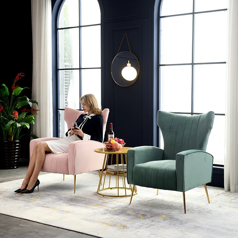 カラー豊富な一人掛けシンプルソファチェア　ハイバック