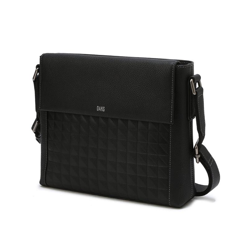 DBBA4E263BK [クロスバッグ][GRID ][グリッド ] ブラック グリッドパターン 牛革