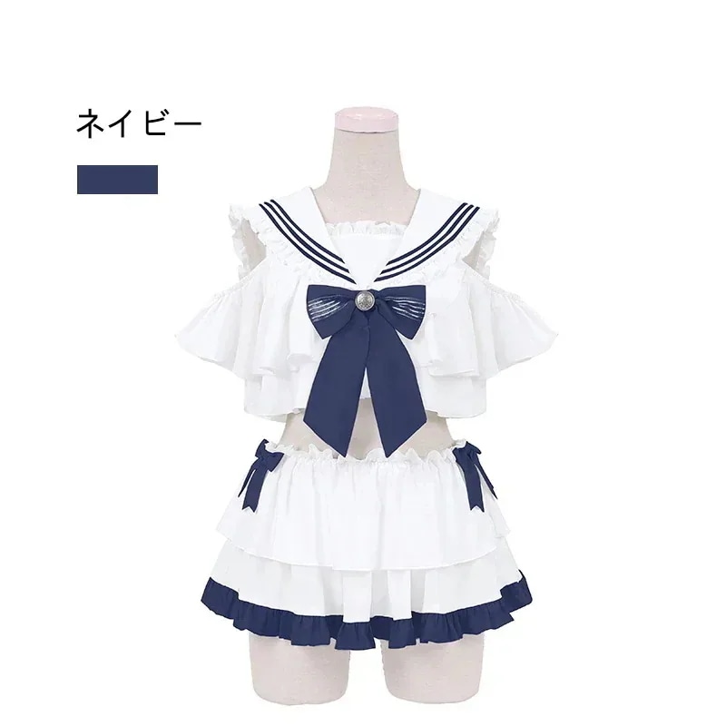 温泉服 素晴らしい水着 夏のセーラー服 コスム 体型カバー cos服 浴衣