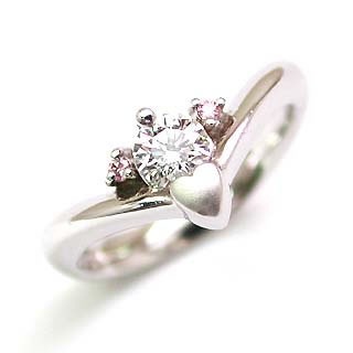 (Brand アニーベル) Pt ピンクダイヤリング（婚約指輪エンゲージリング）楽ギフ_包装02P26Mar16