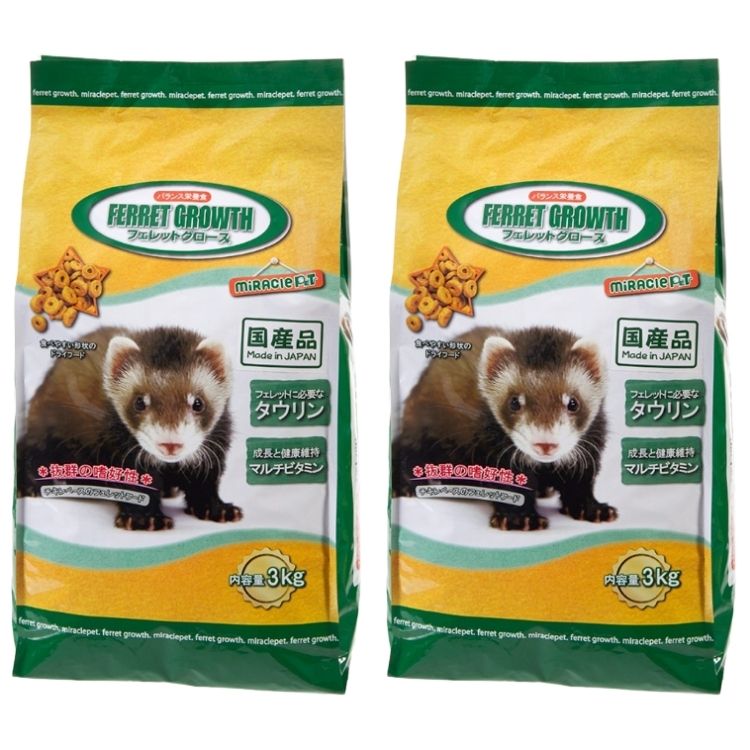 2個セット ニチドウ フェレットグロース 3kg フェレットフードエサ