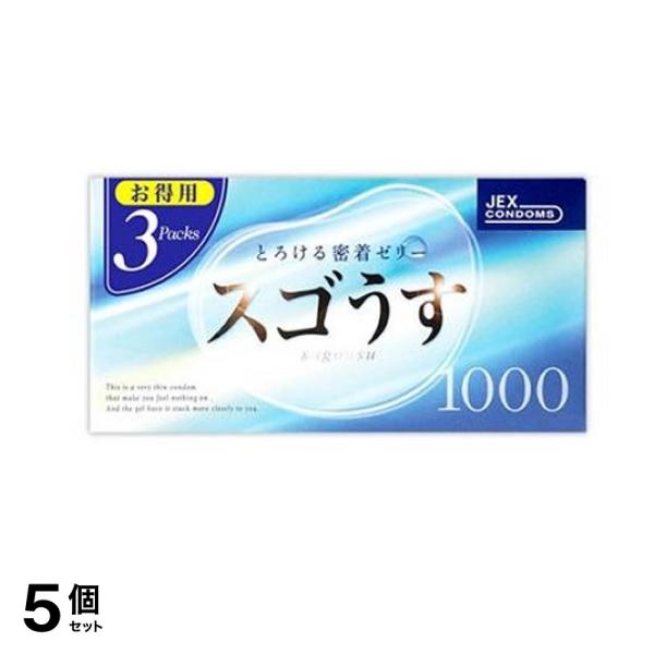 ジェクスコンドーム スゴうす1000 36個入 (12コ入×3箱パック) 5個セット