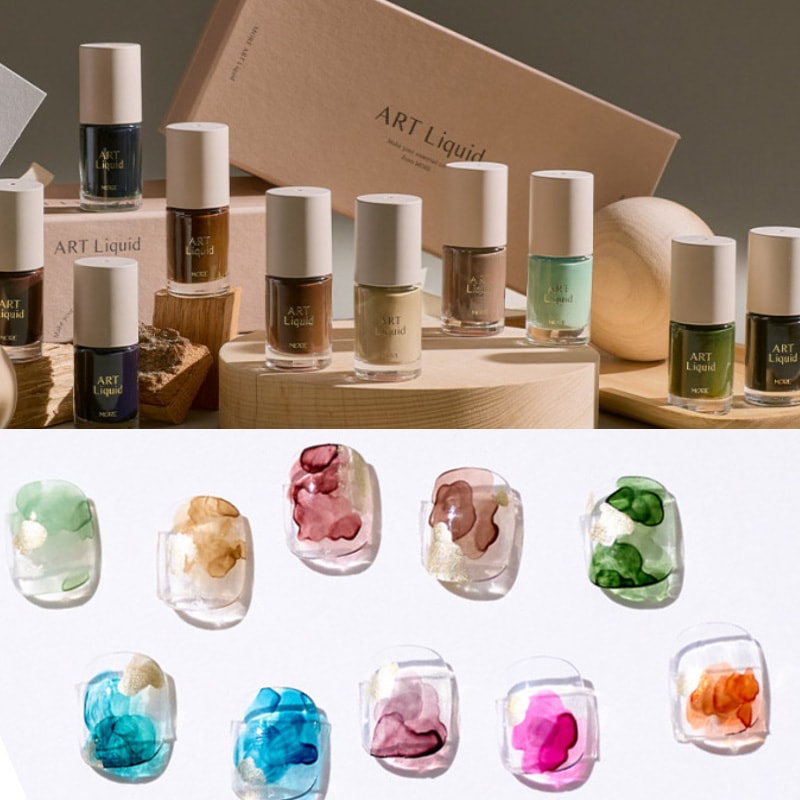 [MOREgel ] [10色 SET ] ART Liquid 3 / 水彩インク / 自然乾燥可能 / 秋色