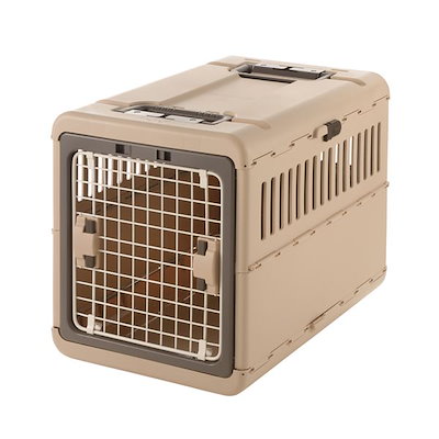 キャンピングキャリー折りたたみ L ダークブラウン〔ペット用品〕