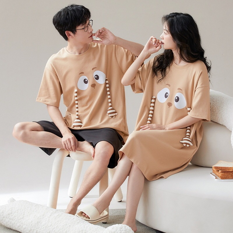 ナイトウェア ルームウェア ペアパジャマ なら部屋着 ばかりでなく近くのコンビニにも行けます