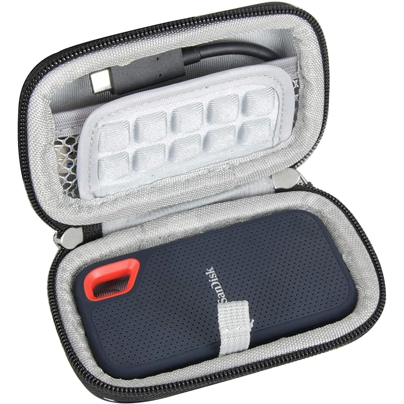 Hermitshell 専用保護収納ケース対応 sandisk 外付 SSD 250G 500G 1TB 2TBエクストリーム ポータブル(ケースのみ)