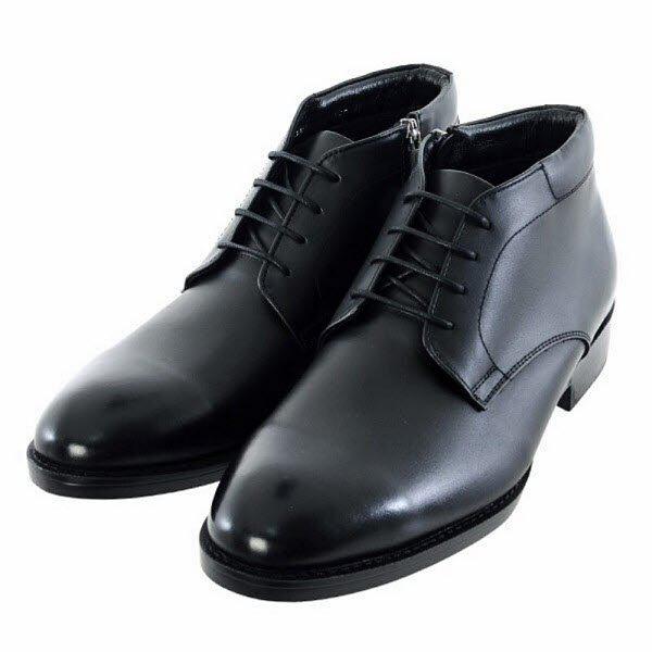 [] メンズドレスダービーアンクルブーツ3CM（EQEWBS310BK）（P003737418）