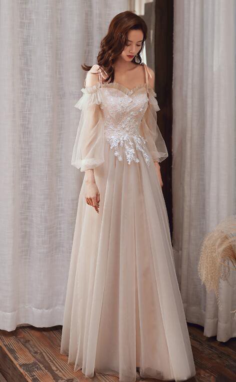 「品質良い ドレス」ロングドレス 演奏会ドレス パーティードレス ウェディングドレス 結婚式 二次会