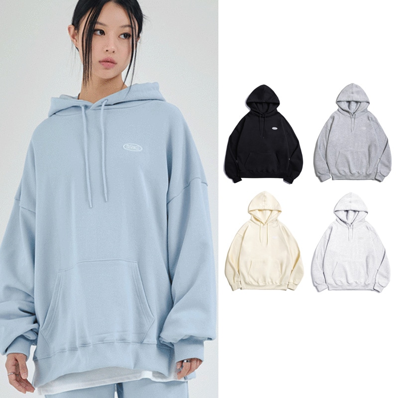 [韓国人気ファッション]サイド スリット オーバーフィット フーディー(5色) 秋冬服 無地 長袖 ゆったりフィット