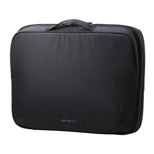 ZSB-IBPRP14BK パソコンケース 14インチ ハンドル付 PCバッグ 衝撃吸収 ダブルファスナー 撥水加工 ZEROSHOCK ブラック メーカー直送