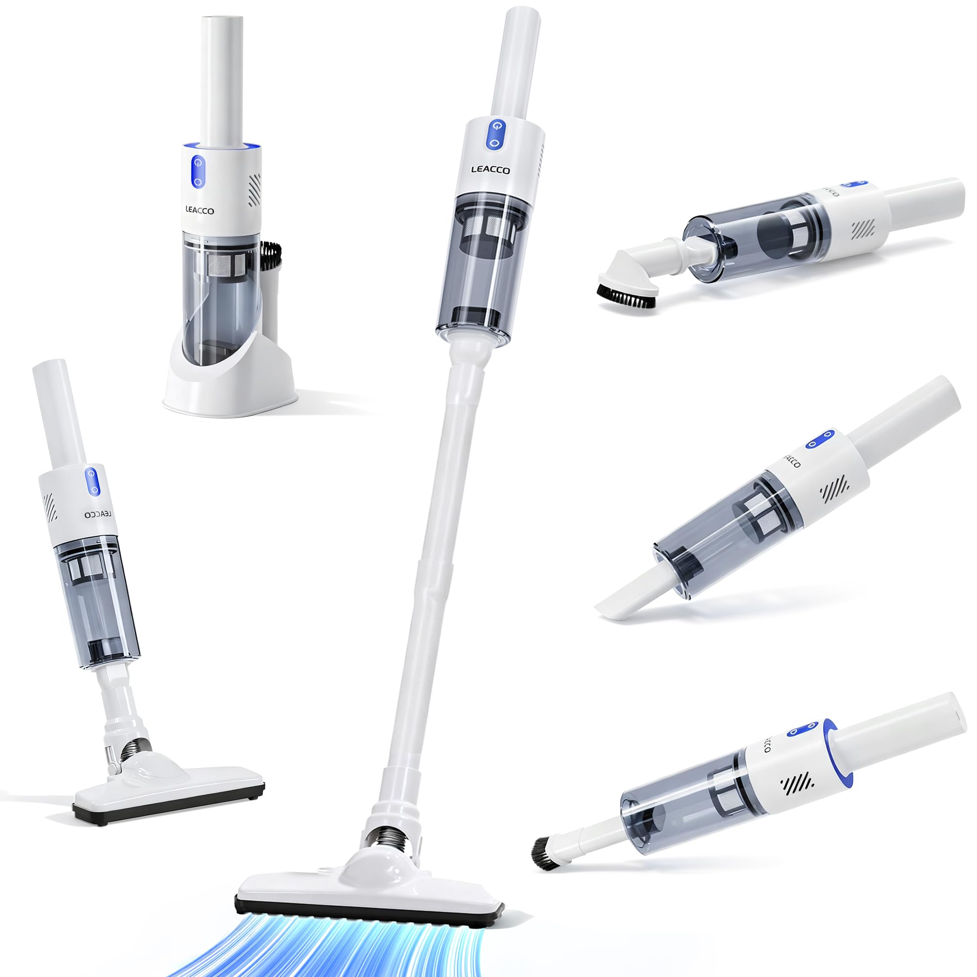 掃除機 コードレス【2026年革新モデル！業界トップレベルの軽さ40000Pa超強力吸引40分連続稼働収納スタンド付】低騒音 Type-C充電式 ハンディ スティッククリーナー LEACCOHO
