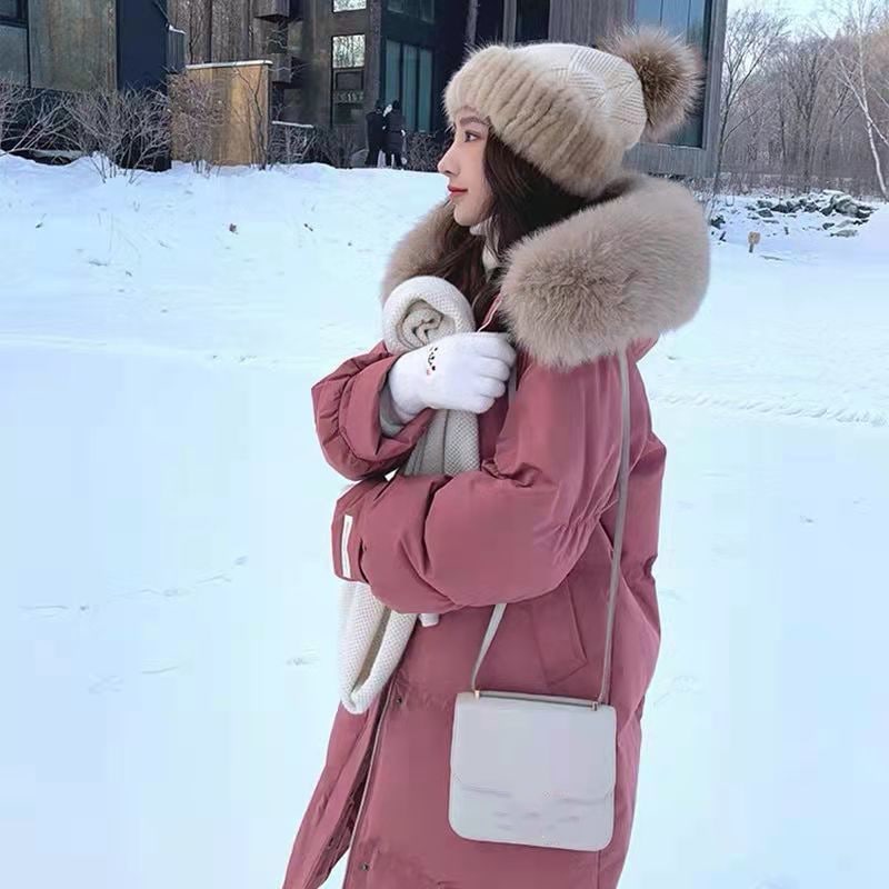 人気沸騰新柄追加 ダウンコート レディース ダウンジャケット ロング丈 ダックダウン アウター フード付き ファー付き 暖かい 厚手 防寒 防風 通勤 冬服 おしゃれ