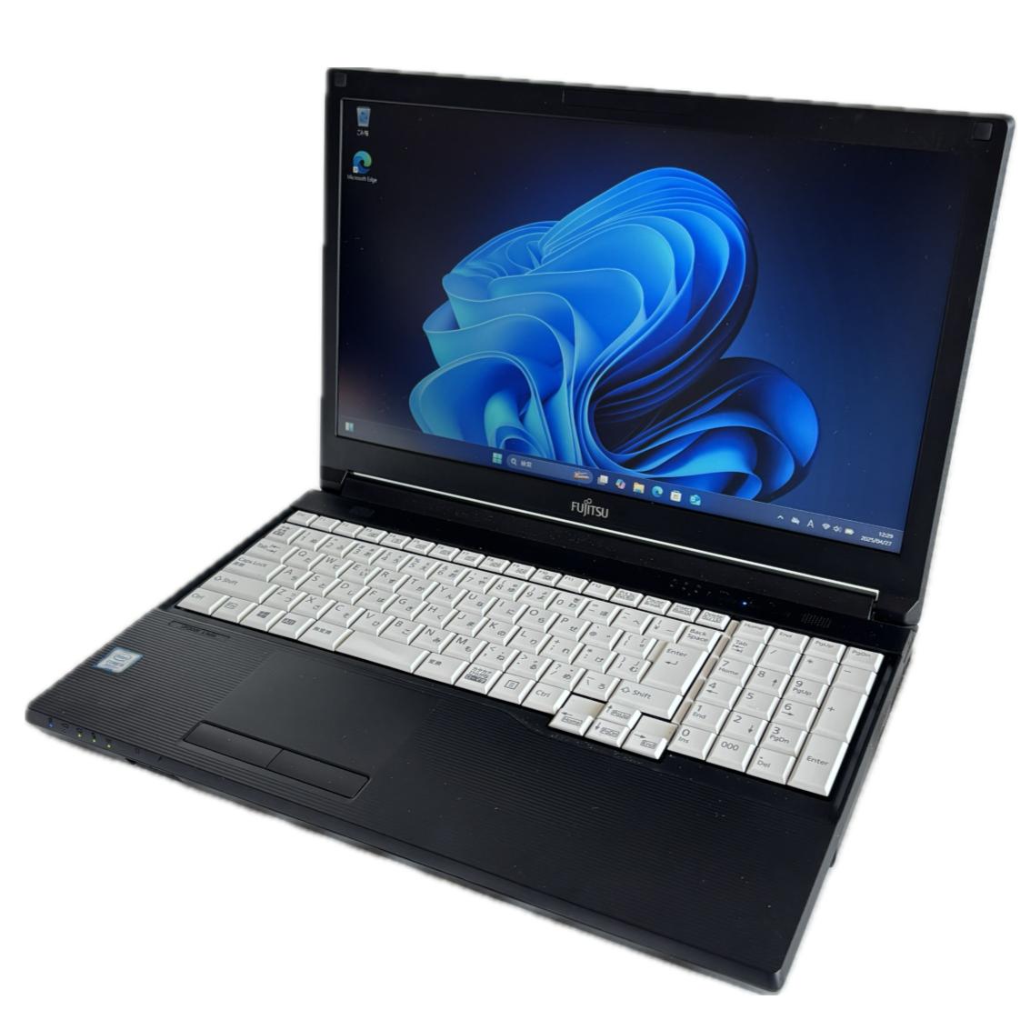 【美品】富士通 A579/B 15.6型 Core-i5第8世代 メモリ最大32GB SSD最大1TB Windows11Pro Office2021 DVD-ROM テンキー付き