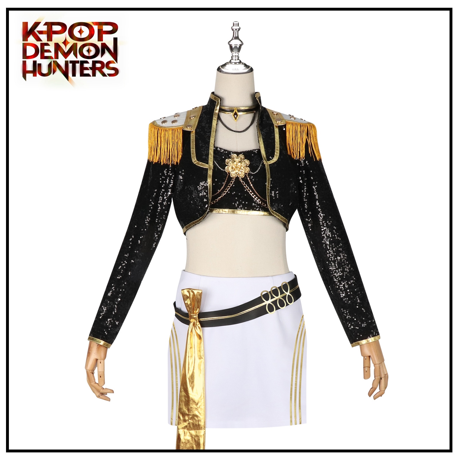 アニメポップフィルムとテレビパフォーマンスサーバーk-pop Witch Hunting Group Cosplay Rumizo Imira Black Gold Performance Serve