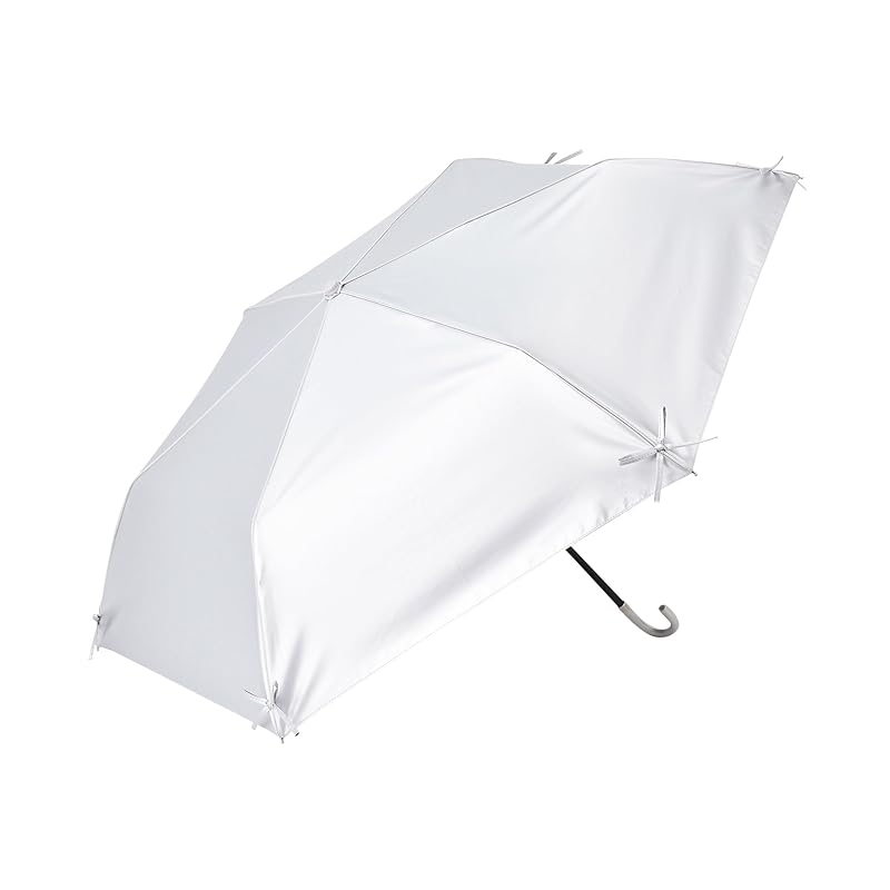 Francfranc フランフラン 遮光リボン 折りたたみ傘 50cm シルバー 晴雨兼用 遮光率 UVカット率 100% 軽量 日傘 雨傘