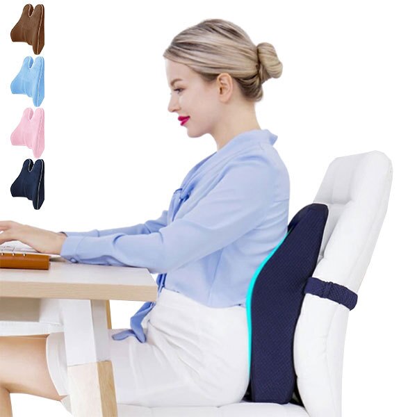 クッション 腰痛対策 低反発 骨盤 背もたれクッション 腰対策 グッズ シートクッション 椅子用 イ