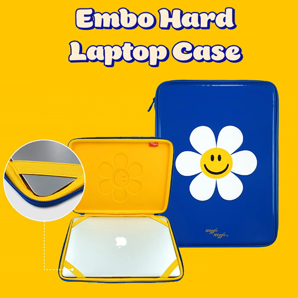 [Wiggle Wiggle] Smile We Love Embo Hard Caseスマイルウィラブ エンボハード iPad ノートパソコンケース  13インチ ポーチ 衝撃吸収ケース