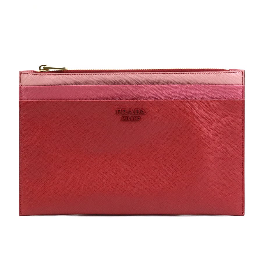 プラダ PRADA クラッチバッグ レザー レッド×ピンク ユニセックス 1NG017 h30836a 22,052円