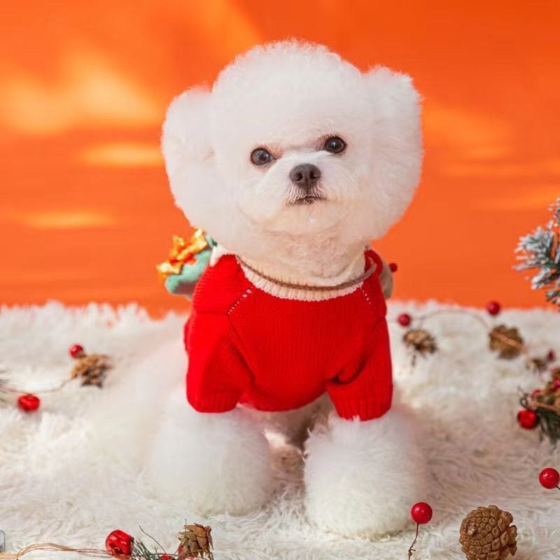 クリスマスのトナカイのセーター小さなお祝いの犬の服ポメラニアンクリスマスペットの猫シュナウザーの秋と冬