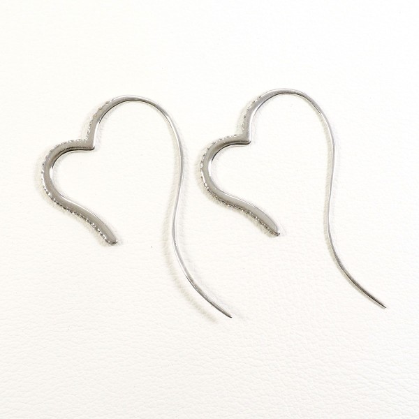 K18 18金 WG ホワイトゴールド ピアス ダイヤ 0.13 ×2 ジュエリー 中古