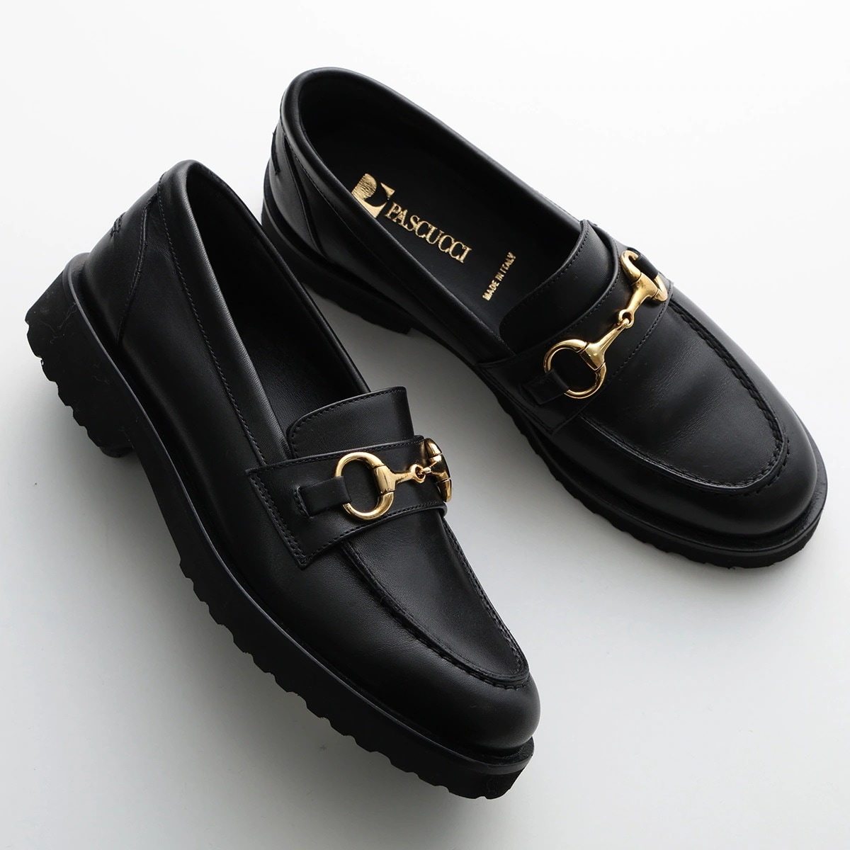 PASCUCCI パスクッチ ビットローファー 3299 レディース レザー シューズ 軽量 革靴 NERO 【ts_megapo】 【ts】