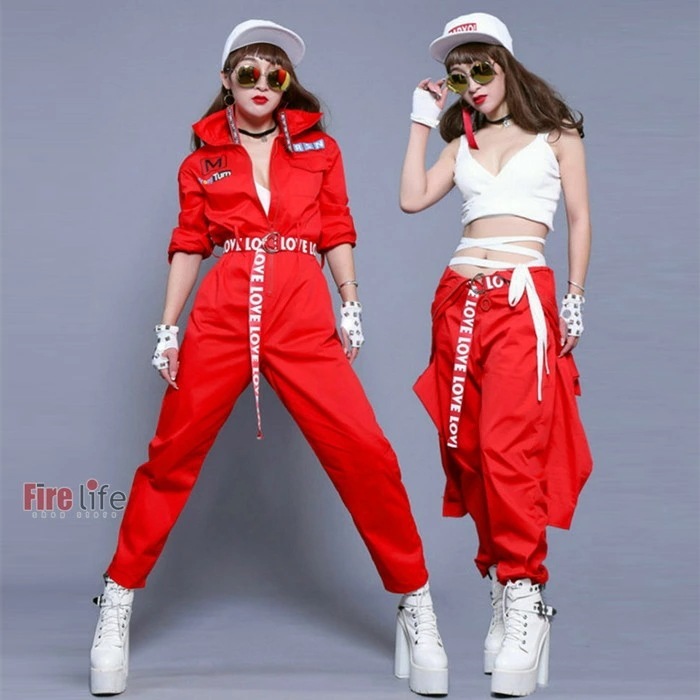 ダンスウェアセール つなぎ オールインワン レディース ダンス衣装 長袖 ヒップホップ ツナギ 連体服 秋 長袖 Hiphop 個性 M~2XL 927円ポイント