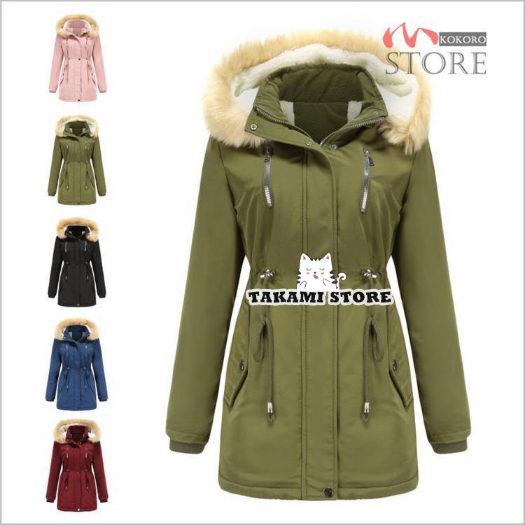 レディース ミリタリーコート 中綿コート ボアコート モッズコート アウター 裏ボア ロングコート 厚手 防寒 秋