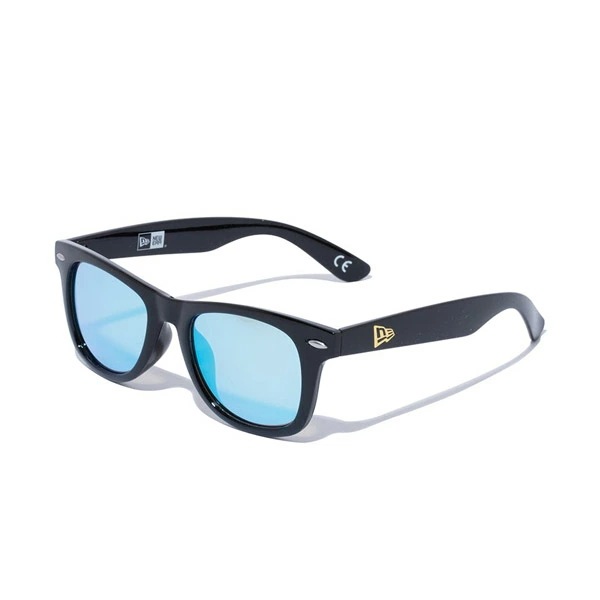 NEWERA ニューエラ サングラス ウェリントン スクエアレンズ シャイニーブラックフレーム ブルーミラーレンズ　SUNGLASSES メンズ 男性 レディース 女性 帽子 ハット 小物 アクセサリ