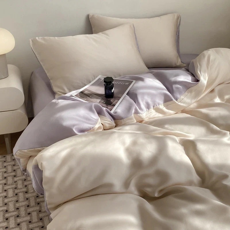 【20点セット】【急速出荷】2025夏 布団カバー 韓国 純色アイスシルク4点セットa類冷感シーツ布団セット寮3点セット布団カバーセット シングル セミダブル 夏 掛け布団カバー ベッドカバー 寝具カ