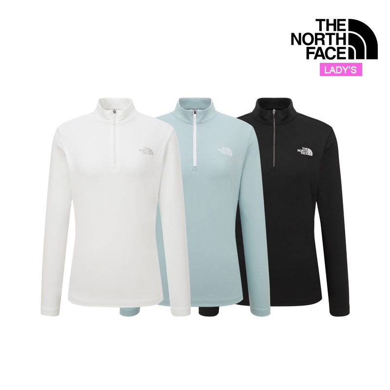 レディース マウンテン フレックス ジップ Tシャツ NT7LQ82 女性用 カットソー トップス長袖 Tシャツ ロンT ハーフジップ カジュアル