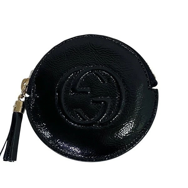 グッチ GG 337946 ブラック レザー 財布 コインケース レディース 【中古】