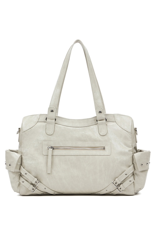 【DEINET】 STUD POCKET BIG BAG IN ASH BEIGE トートバッグ 正規品