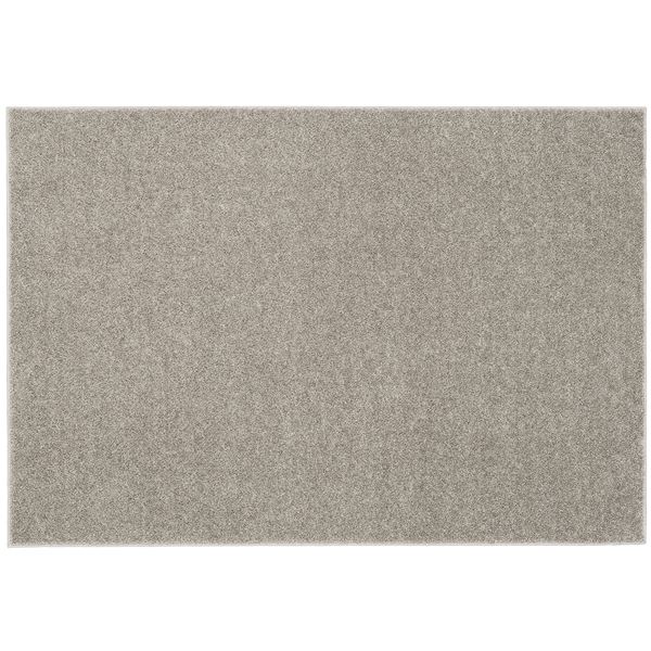 ラグ マット 絨毯 約幅130×長さ190cm グレージュ 無地 洗える 日本製 防ダニ 滑り止め加工 ホットカーペット可 スミノエ ルフレ