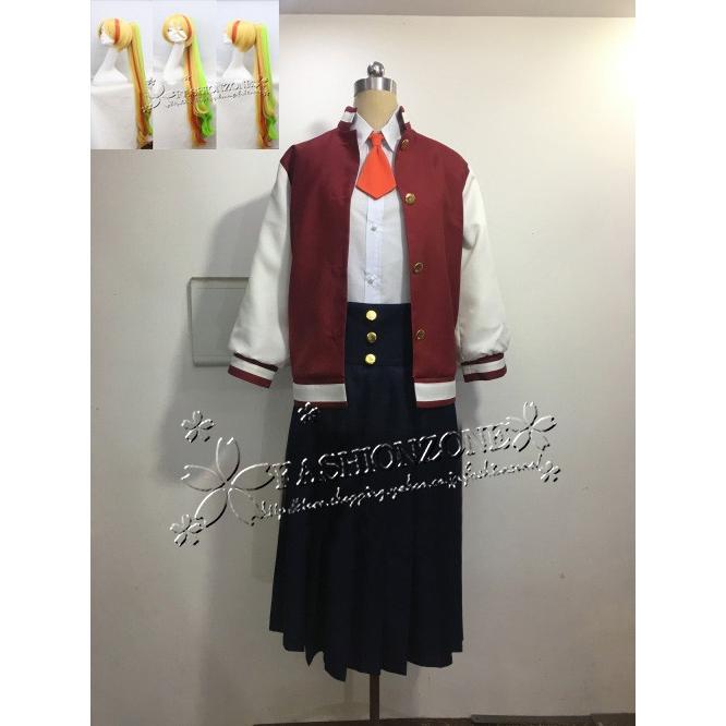 ゾンビランドサガ 風 二階堂サキ コスプレ衣装ウィッグ コスチューム 日常服 アニメ ゲーム ハロウィン cosplay 変装 クリスマス仮装