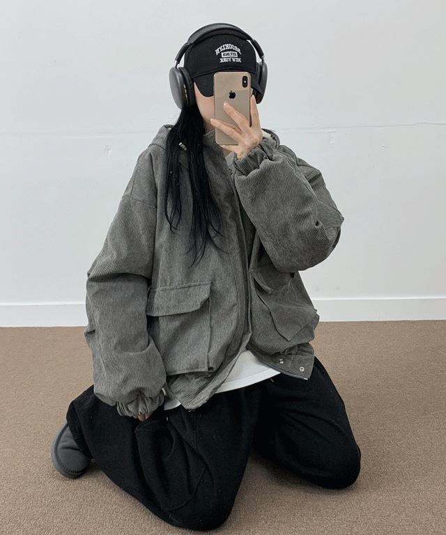 [UNISEX/冬] コーデュロイ フードジャケット